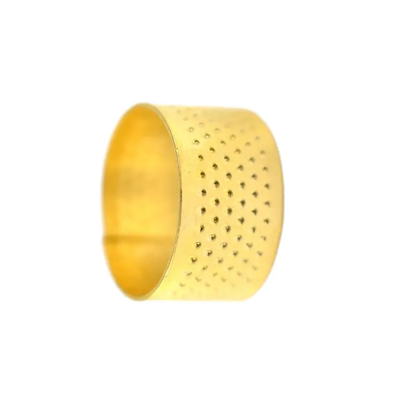 Dedal antiguo de Metal dorado, tamaño 18x11mm, contenido del paquete, anillo Protector de dedo Retro, especificaciones, dedal antiguo