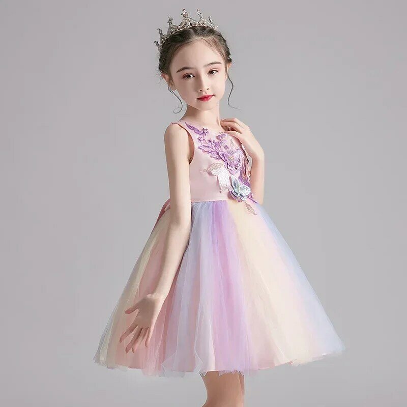Детский наряд для выступления, платье для хозяйки, платье для девочек, Корейская версия, китайское детское платье 2021