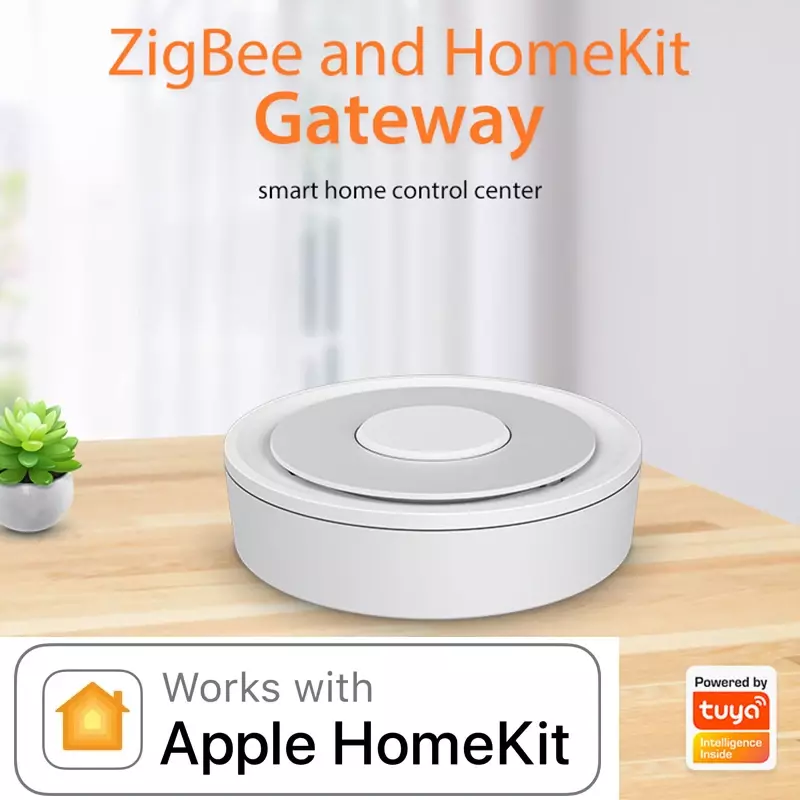 HomeKit ZigBee Gateway Hub jembatan rumah pintar aplikasi ZigBee kendali jarak jauh bekerja dengan Apple HomeKit Alexa Google rumah Tuya SmartLife