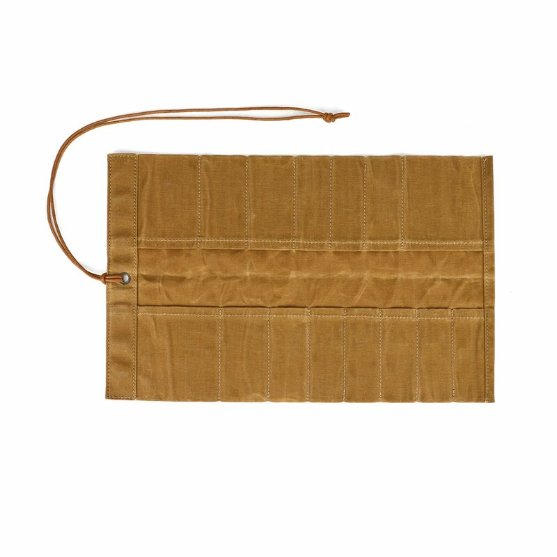 Tourbon กระเป๋าผ้าแคนวาสแบบพับเก็บได้ (14ช่อง) ช่องกระเป๋าใส่กล่องอาหารเก็บเครื่องมือ splier (ไม่มีเครื่องมือ)