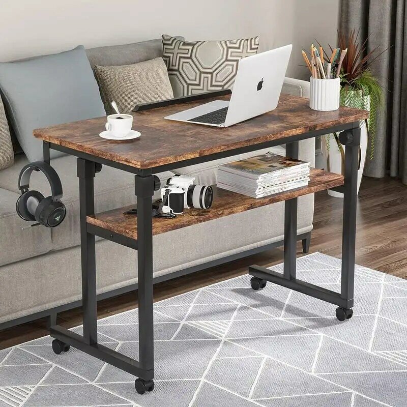 Tribesigns Small Portable Laptop Desk for Sofa Bed, Height Adjustable Standing Table