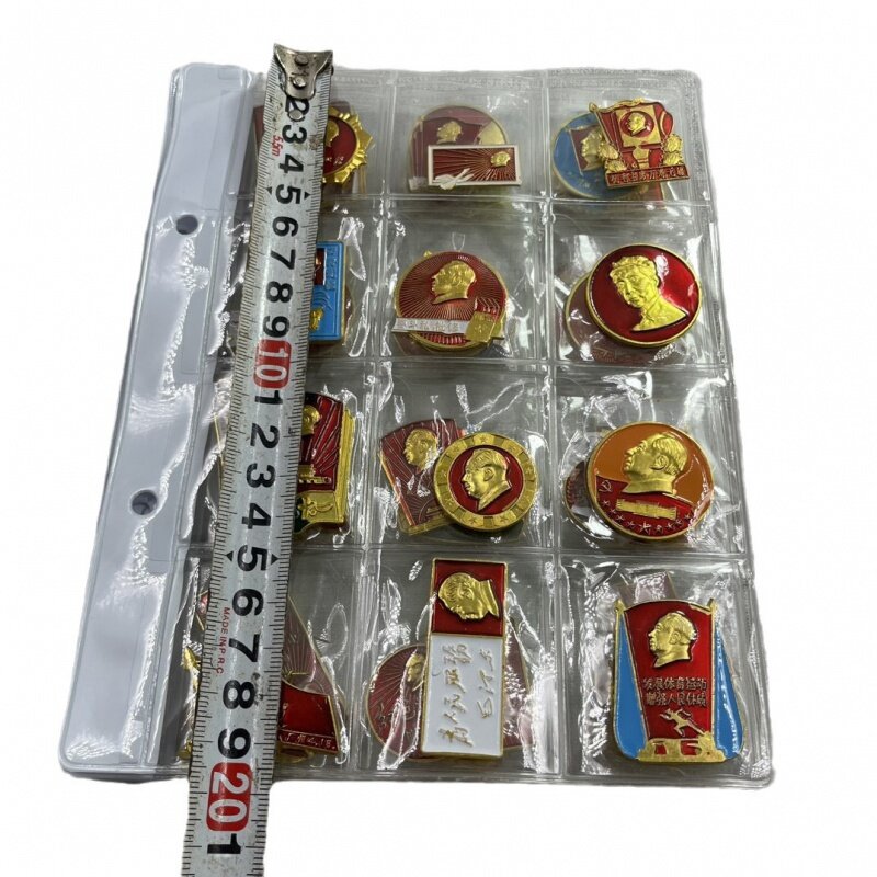 Red Nostalgic Collection Badge Cultural Revolution Chairman Mao Badge Collection12One Piece Mao Zedong Commemorative Medal Badge