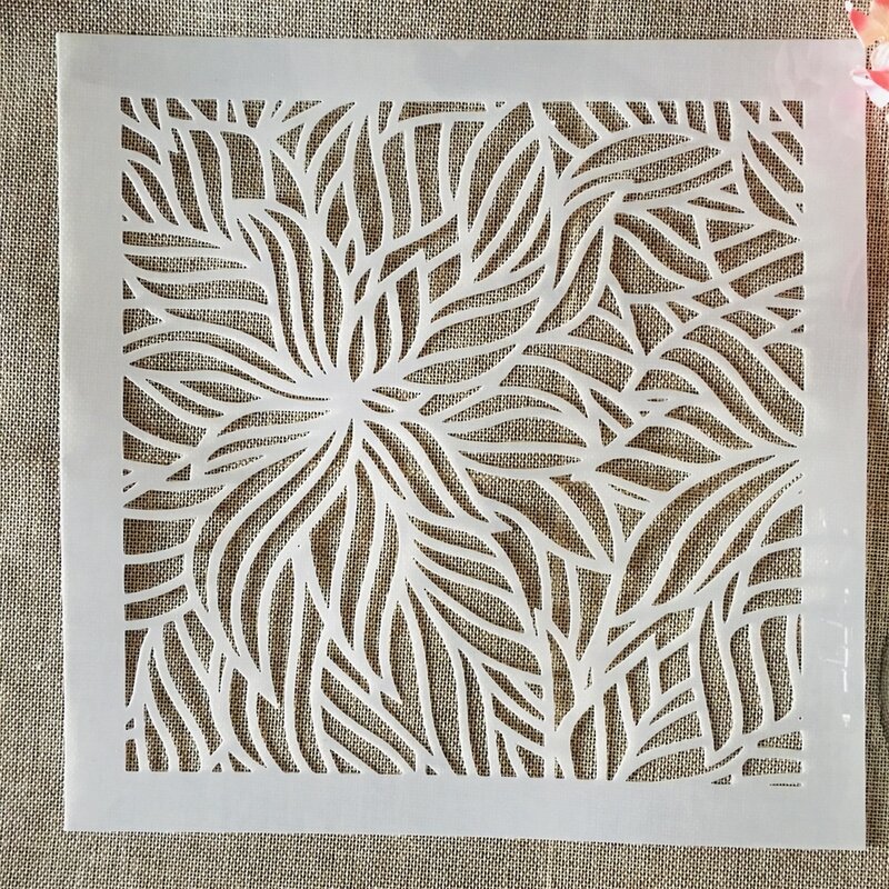 30*30cm Leaves Hollow Texture DIY Layering Stencils Wall Painting Scrapbook Coloring Embossing Album Decorative Template