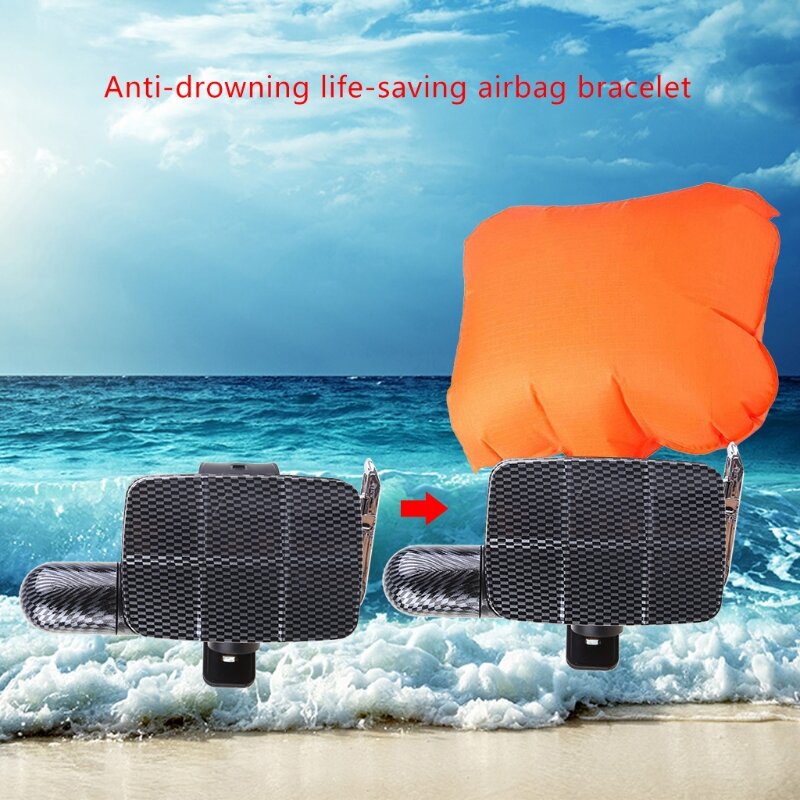Brazalete de natación antiahogamiento con dispositivo de seguridad con brújula Cintura de rescate salvavidas