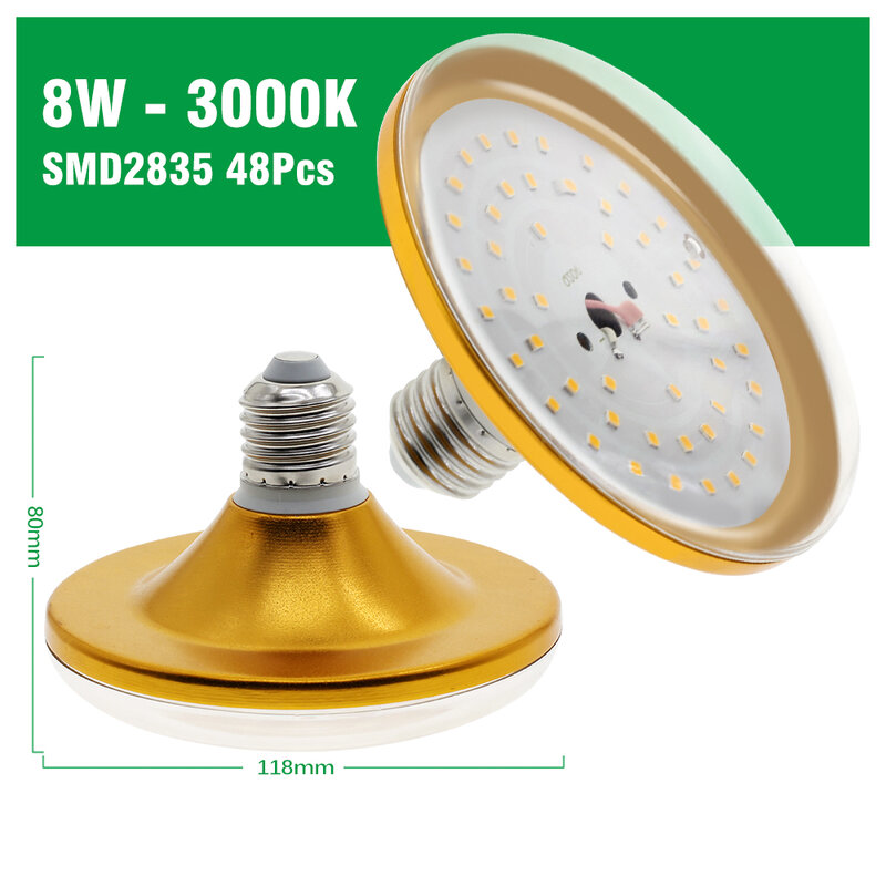 Plyto-Lámpara LED de espectro completo para plantas de interior, lámpara COB de 220V, 8W, 24W, 28W, 36W, para invernadero, plántulas, E27