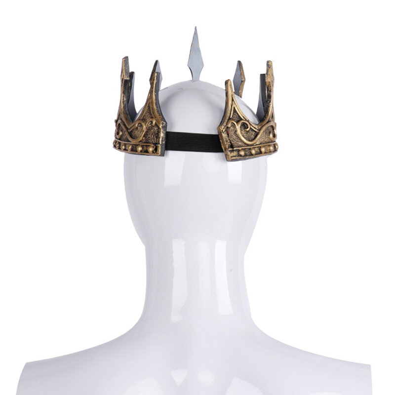 Korona króla dla mężczyzn koronuje kostium na Halloween królów na imprezę średniowieczny bal boysroyroyal Vintage nakrycie głowy czarownicy