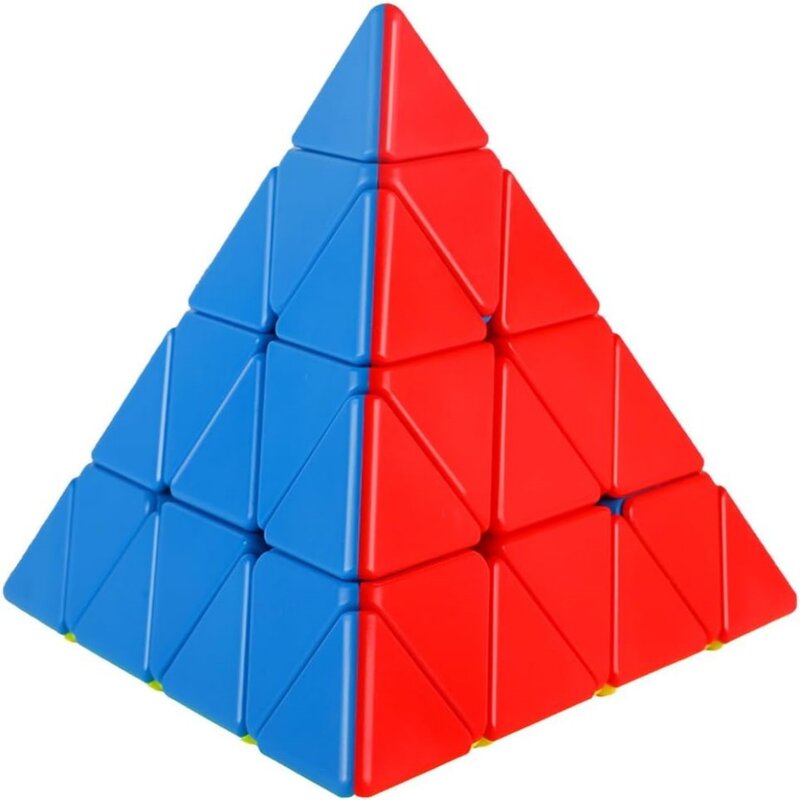 ShengShou cubo mágico de rompecabezas de velocidad, pirámide triangular, 4x4, sin pegatinas, 4 capas, Jinzita