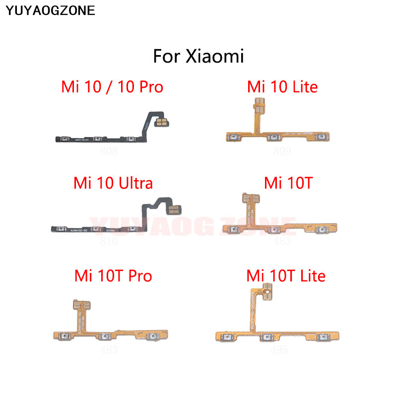 Кнопка питания переключатель громкости кнопка отключения звука вкл/выкл гибкий кабель для Xiaomi Mi 10 Pro 10T Lite Ultra