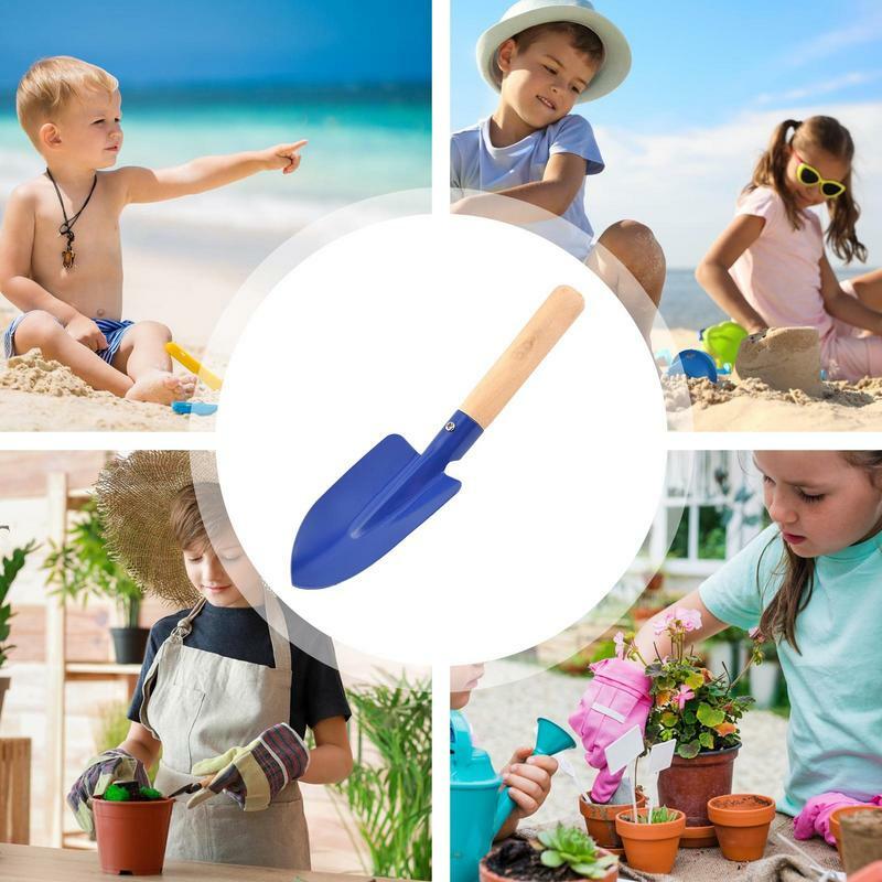 Conjunto de ferramentas de jardinagem infantil, Brinquedos para crianças, Ferramentas manuais, Brinquedos de areia, Ancinho, Pá, Exterior, Quintal, Cavando, Pequeno