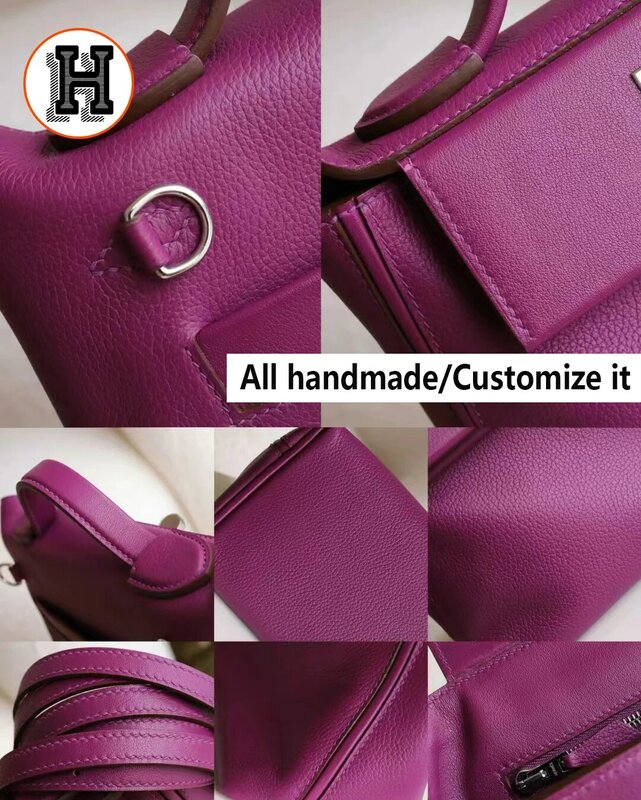 Any Color Available 100% Handmade Bags Genuine Leather Luxury Designer Top Quality Shoulder Handbag Trend Lady Classic Purse
