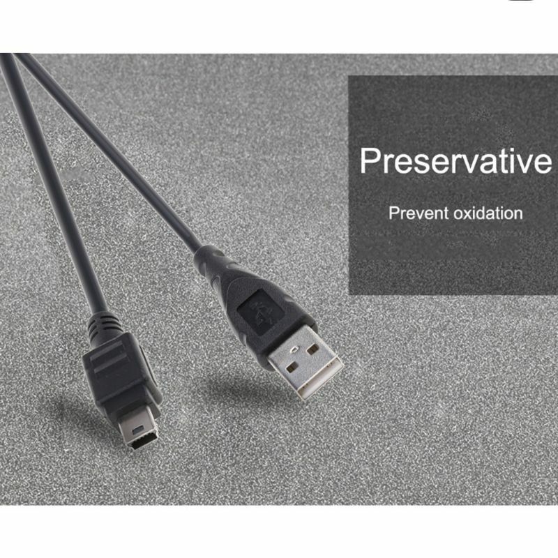 USB 2.0 Cable A-Male to Mini-B 5-pin Cord 2.6 Feet (0.8 Meters) D5QC