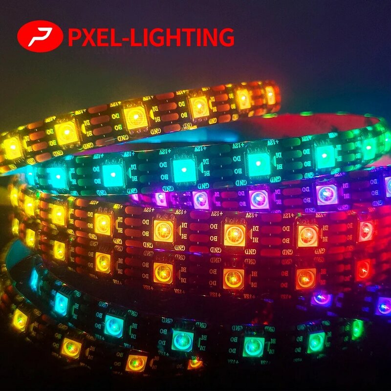 WS2815 WS2812B WS2811 LED ضوء الشريط 5050 مصباح الخرز النيون تسجيل الذكية بكسل عنونة المزدوج إشارة RGB كامل اللون LED الشريط