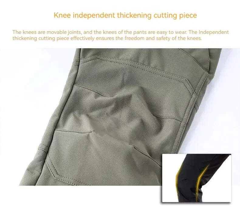 Męskie Ix7 praca na zewnątrz luźne wodoodporne pluszowe torby odporne na ścieranie ciepłe i agresywne spodnie robocze spodnie treningowe