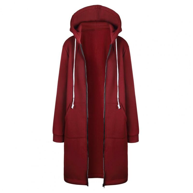 Casaco de outono feminino grosso hoodies lazer solto casacos com capuz bolsos com zíper tamanho máximo moletom esportes vestidos outwear jaquetas