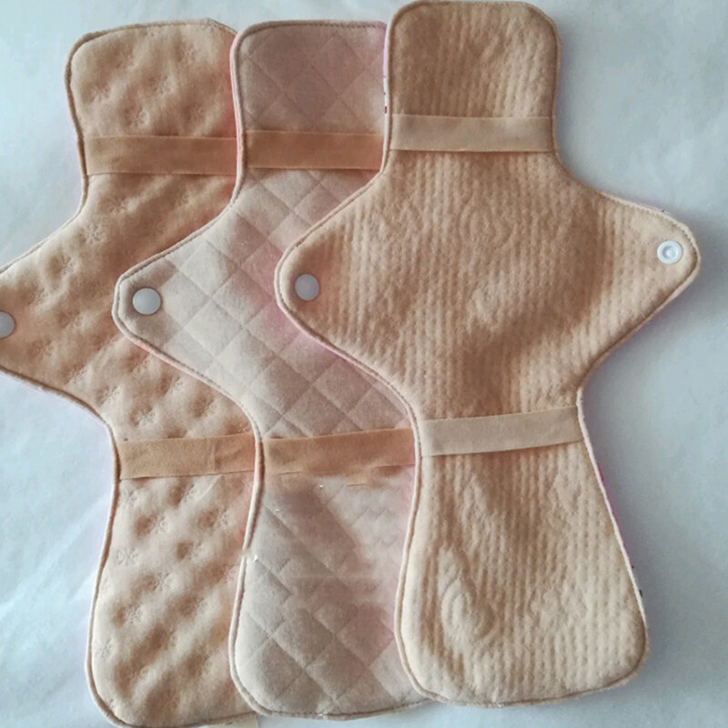 Toallitas sanitarias reutilizables para mujeres y niñas, almohadillas de tela para incontinencia ligera, transpirables, 300mm