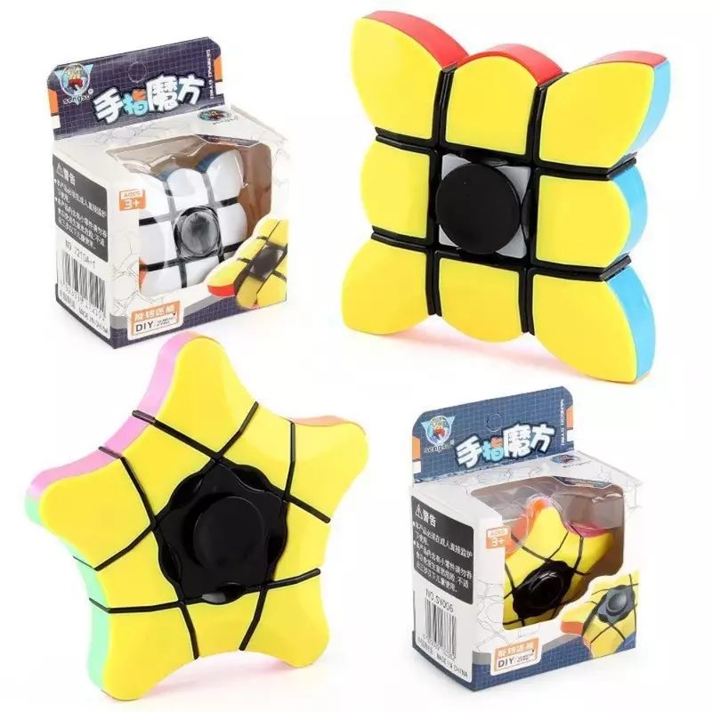 Magic Cube Fidget Brinquedos para Crianças, Decompression Spinner, Irregular Spins, Suavemente Stress Reliever, Presente, 1x3x3