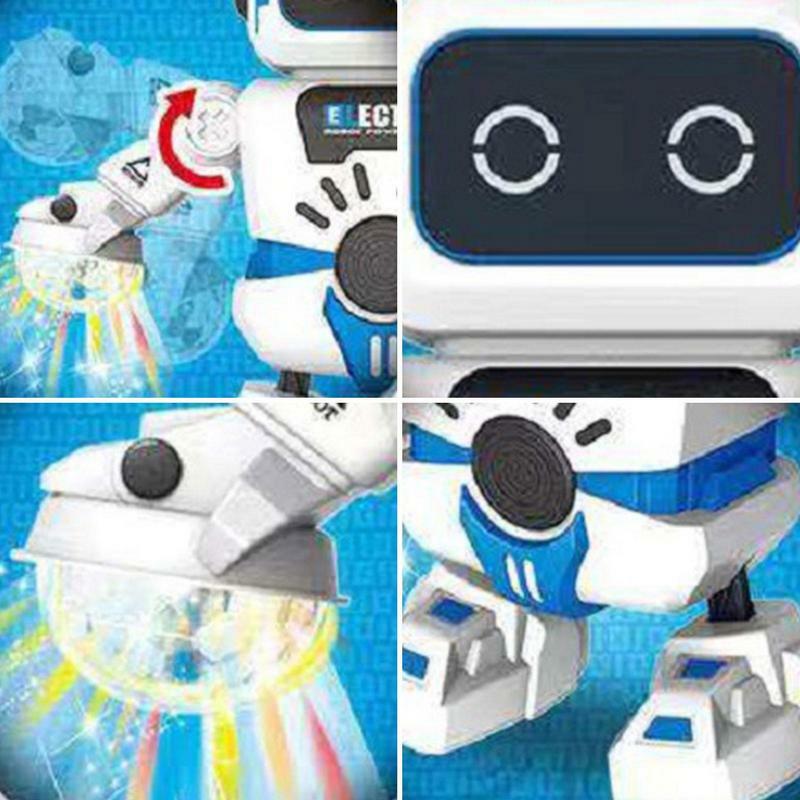 Astronot Robot menari, dengan lampu berkedip Model pintar simulasi listrik mainan Robot DJ Hadiah untuk anak laki-laki perempuan