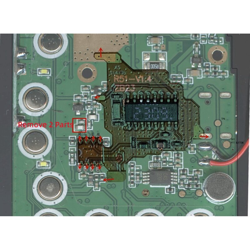 Quansheng UV-K5用チップとクリスタル振動コンポーネント,変更モジュール,vfpcバージョン,si4732