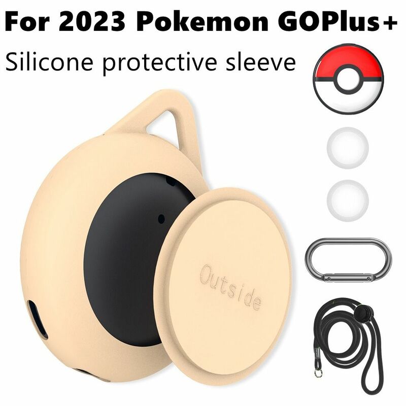 حافظة حماية من السيليكون لهاتف Pokémon Go Plus Plus ، على طراز الرسوم المتحركة ، غطاء مضاد للصدمات مضاد للماء بحبل