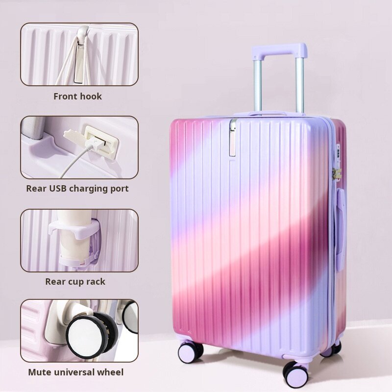Suitcases with travel wheels travel men and women 24Inch traveling trolley case boarding suitcase with combination lock luggage