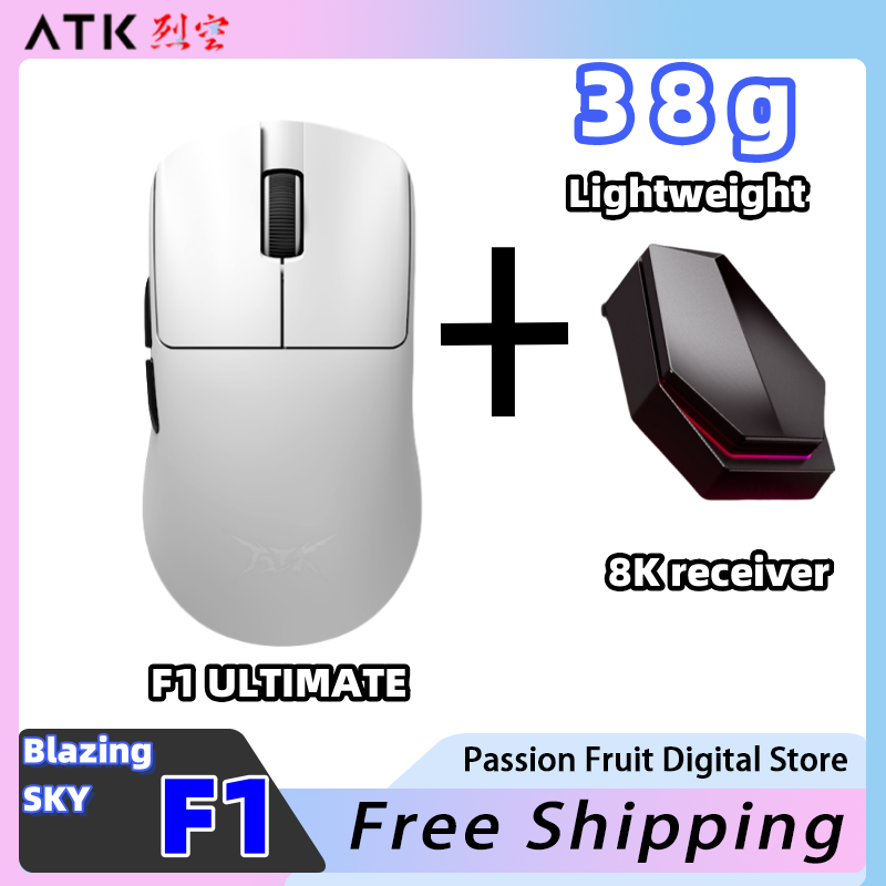 Atk Blazing Sky F1 Gaming Mouse Paw3950ultra Sensor Lage Latentie Nordic 52840 38G Lichtgewicht Muis Voor Laptop Computer
