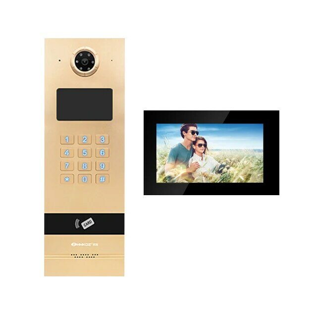 Good quality good looking wire visual doorbell intercom for apartment residence video talk doorbell