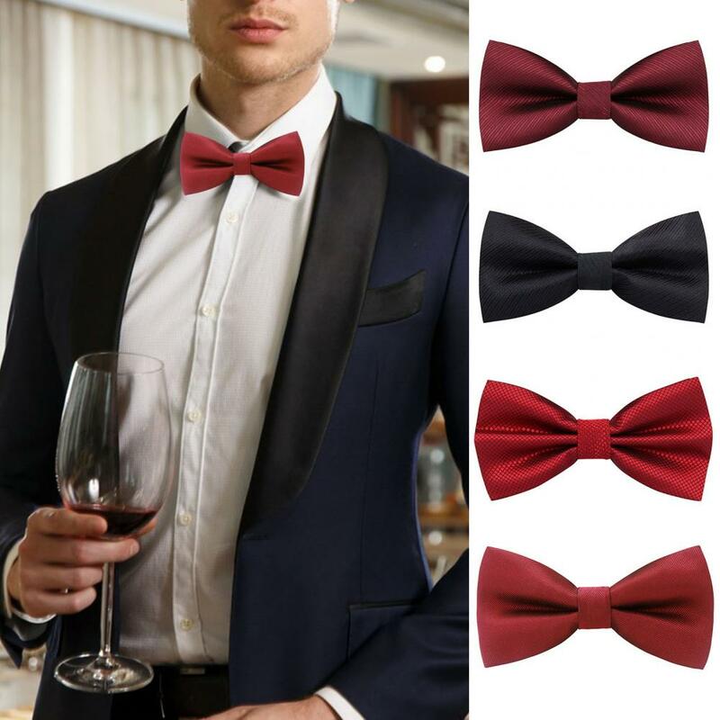 Men Bow Tie Formal Business Style Pre-tied Butterfly Knot Bowtie Satin Neck Tie Party Banquet Groom Bow Clothes Accessories