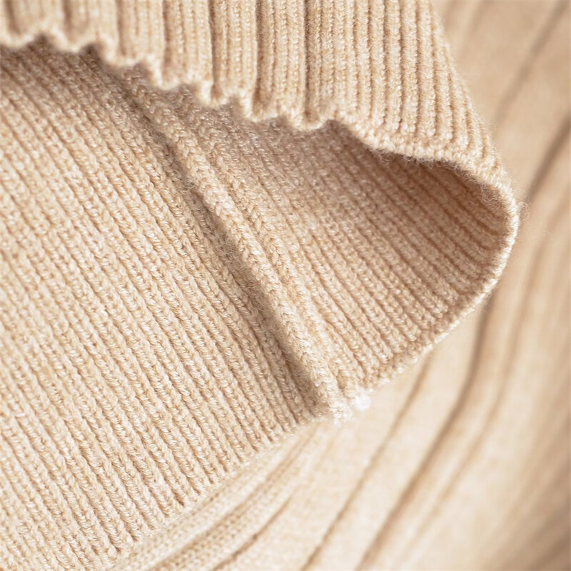 KEYANKETIAN-suéter ajustado con doble cremallera para mujer, ropa de punto con diseño de doble cremallera, Top corto elástico, básico, Retro americano, cuello falso, nuevo lanzamiento