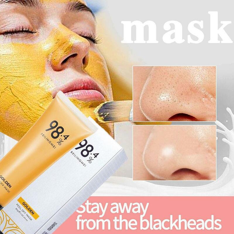 Mitesser entferner 80g Gold Peel Off Maske, Gold Gesichts maske Anti-Aging, Tiefen reinigung, reduziert feine Linien Falten große Hautpflege