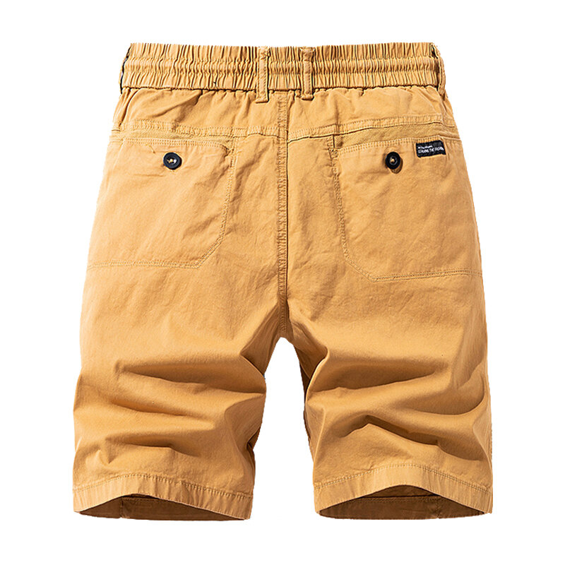 Short cargo en coton uni pour homme, pantalon court décontracté pour homme, poches, extérieur, plage, streetwear classique, été