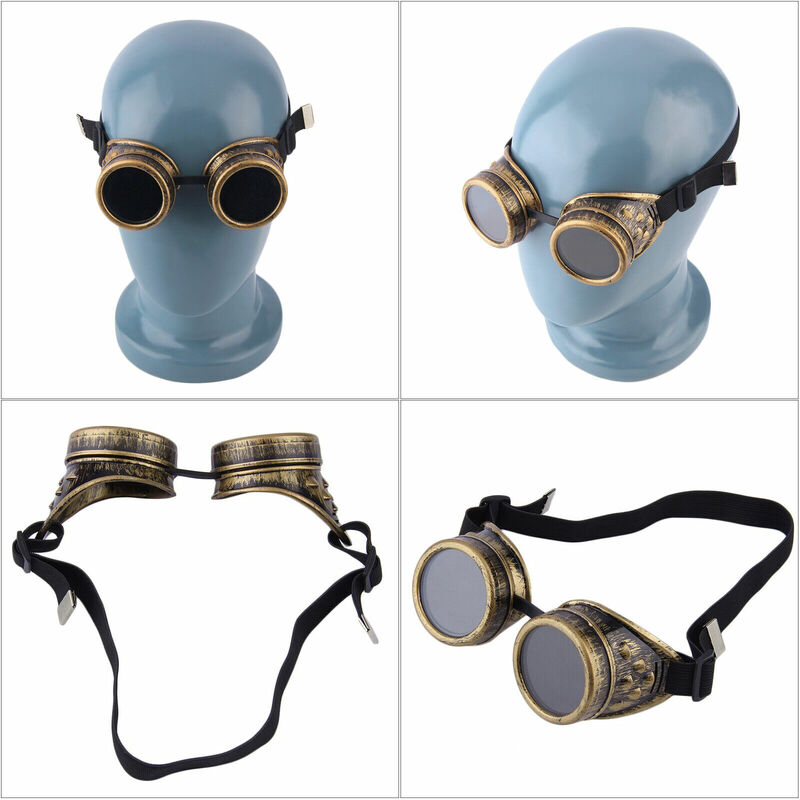 القوطية الشرير نظارات تأثيري ، برشام النظارات الشمسية ، Steampunk نظارات ، لحام نظارات ، ريترو موضة ، جديد ، 2023