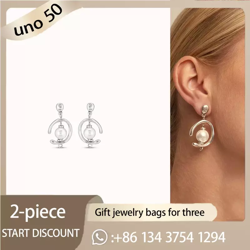 2024 Classic UNO DE 50 Fashion Classic 925 orecchini a bottone in argento per le donne gioielli convenienti