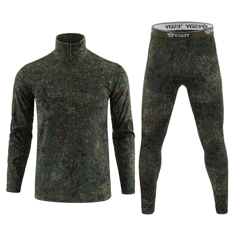 Winter Thick Warm Thermal Underwear Sets Men Compression Fleece Sweat Quick Drying Thermo Long Johns Military Army Clothing