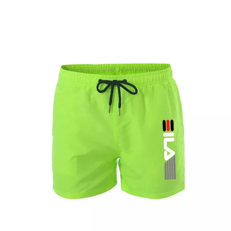 Pantalones cortos de natación para hombre, pantalones de playa de marca, cintura baja, transpirables, de secado rápido, 2024