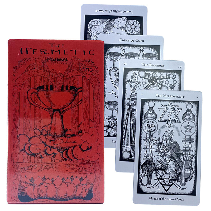 O Hermético Tarot Profecia Adivinhação Deck, Family Party Jogo de Tabuleiro, Fate Card, Fortune Telling Game, Iniciantes Cartões