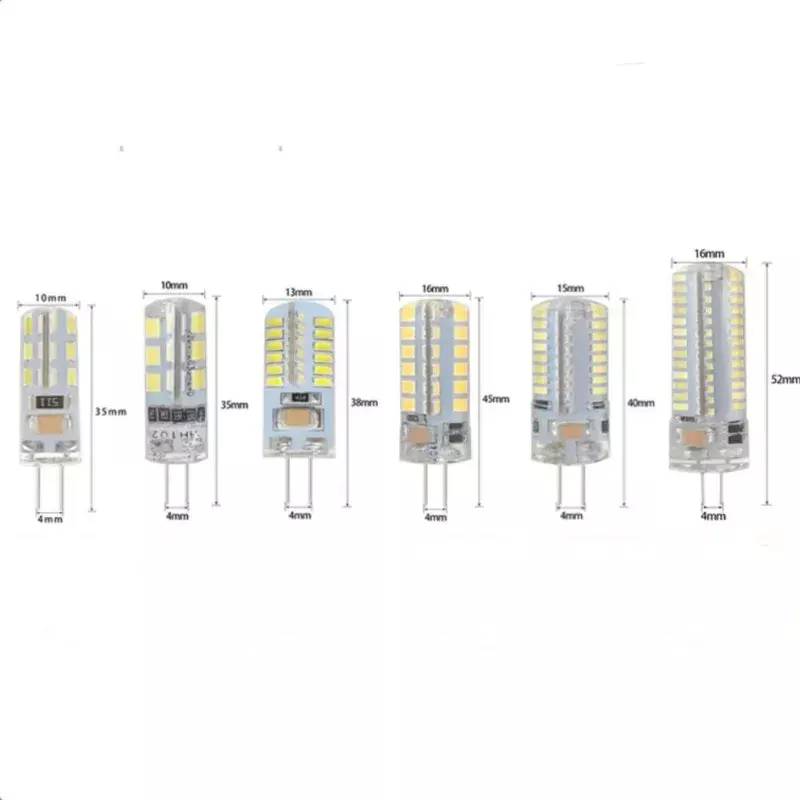 10Pcs G4 Lamps Light Bulbs 3W 5W 7W 9W 3014SMD AC DC 12V 220V 2-Pin Bulb Warm Whitereplacement of 20W halogen lamp Free Shipping
