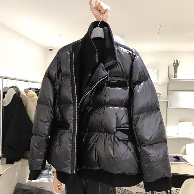 Winter Jacket Women New Korean Loose Casual Down Cotton Outwear Female Warm Zipper Down Cotton Padded Overcoat Solid Short Parka