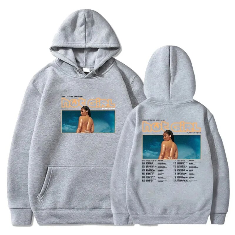 Megan Thee Stallion hoodie Hot Girl Tour Merch pullover Logo baru kaus HipHop kasual Mode Pria Wanita