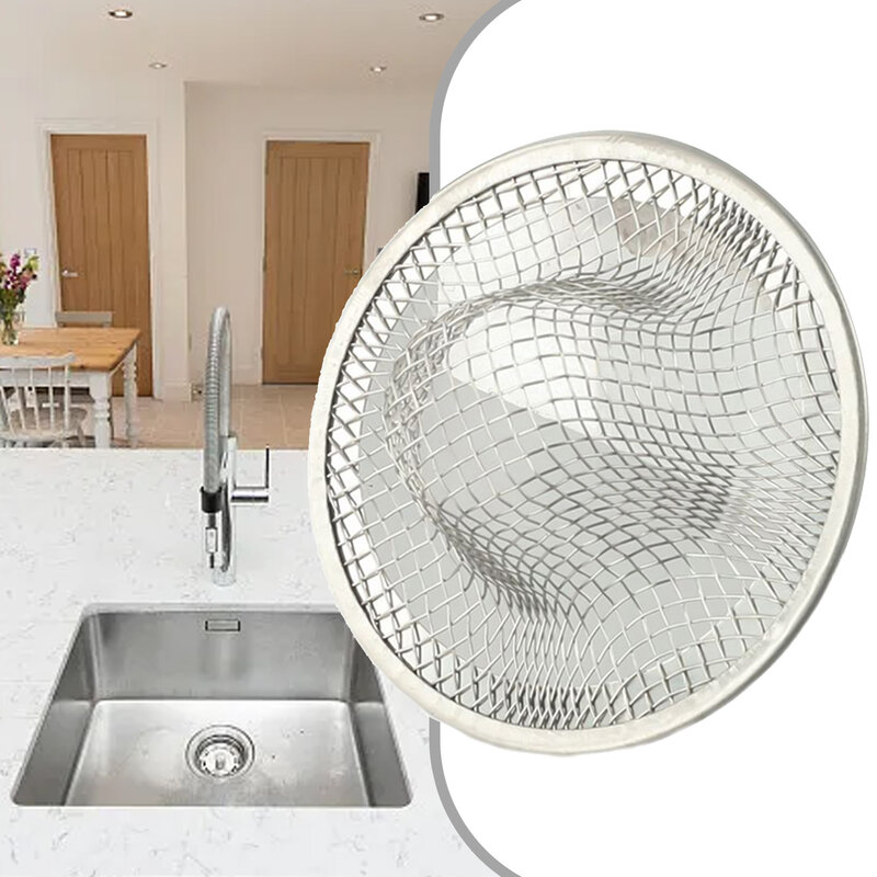 1 stücke Edelstahl Sieb Bad Bad Küchen spüle Dusche Abfluss Filter Abdeckung Haar fänger Sieb Haushalts zubehör