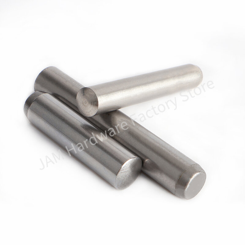 Pin de aço inoxidável cilíndrico sólido, endurecido e temperado, Posicionamento do eixo Top, alta qualidade, MJ613