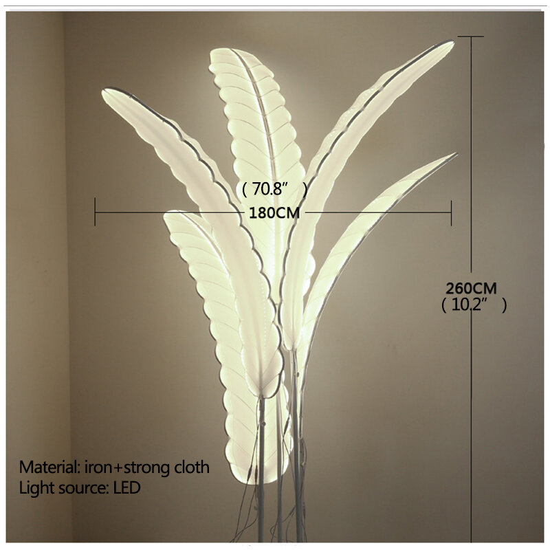 SAMAN Modern Atmosphere Lamp LED Indoor Creative Plantain Leaf Landscape for Home Wedding Party Stage Decor Light