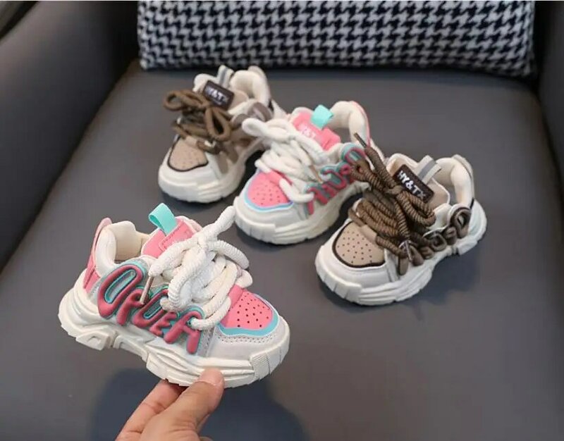Sapatos esportivos unissex para bebê menino e menina, tênis casuais respiráveis, antiderrapante, sola macia, corrida ao ar livre, primavera e outono