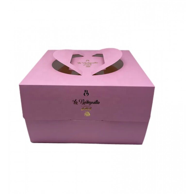 Kunden spezifisches Produkt individuell bedruckte Käsekuchen box, Kuchen trage box, Geburtstagskuchen-Verpackungs box