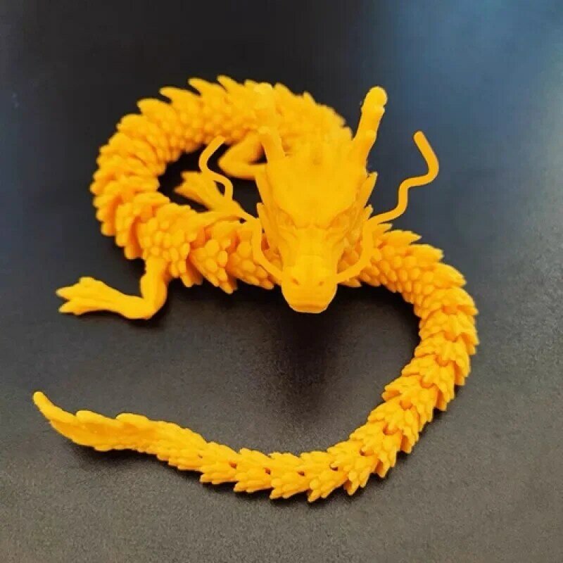 60/45/30cm 3D dicetak naga Cina Shenlong kerajinan ornamentsToy bersama bisa digerakkan Model naga rumah kantor dekorasi hadiah