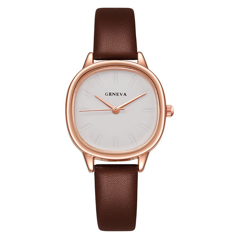 Foreign trade popular niche new women's watch simple quartz leather watch gift leisure watch