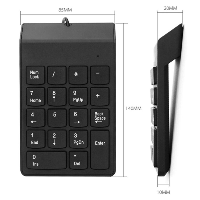 Mini 18 Toetsen Wireless Numeriek Toetsenbord 2.4Ghz Usb Numpad Digitale Pave Numpad Voor Accounting Teller Laptop Notebook Tabletten
