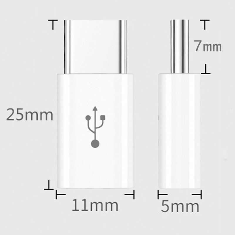 1PCS/5PCS Micro USB Female To Type C Male Adapter Mobile  Phone  Android Converter Micro-B To USB-C Data Cable Connector