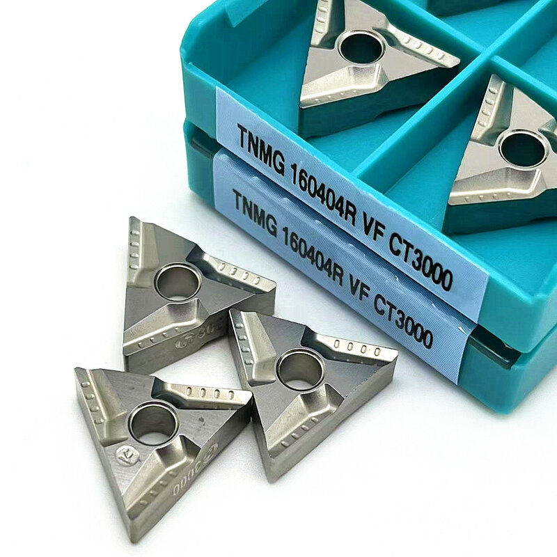 High quality 10pcs TNMG TNMG160404L VF CT3000 TaeguTec cnc Lathe Carbide Negative Triangular Inserts Cutting Tools from Isca