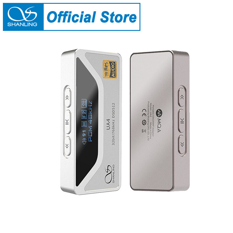 SHANLING UA4 MQA 휴대용 USB DAC 앰프 헤드폰 앰프, 고해상도 오디오, ES9069Q, 2 * RT6863 칩, PCM768, DSD512, 3.5/4.4mm 출력