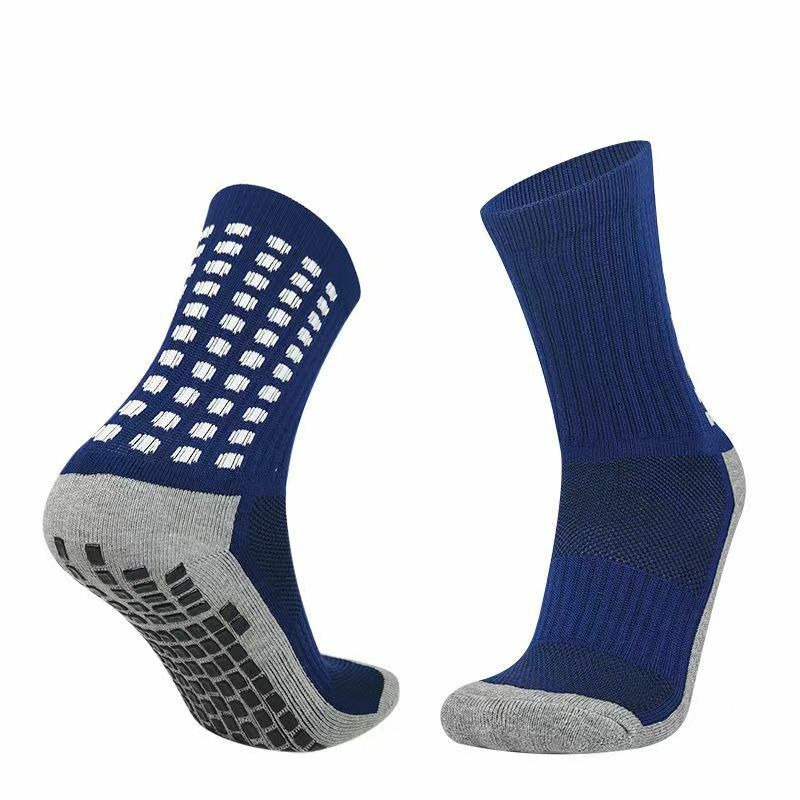 ปลอกซิลิโคนแนวสปอร์ตกันลื่นสำหรับผู้ชายผู้หญิงถุงเท้าถุงเท้าเตะฟุตบอลยาวถึงเข่า